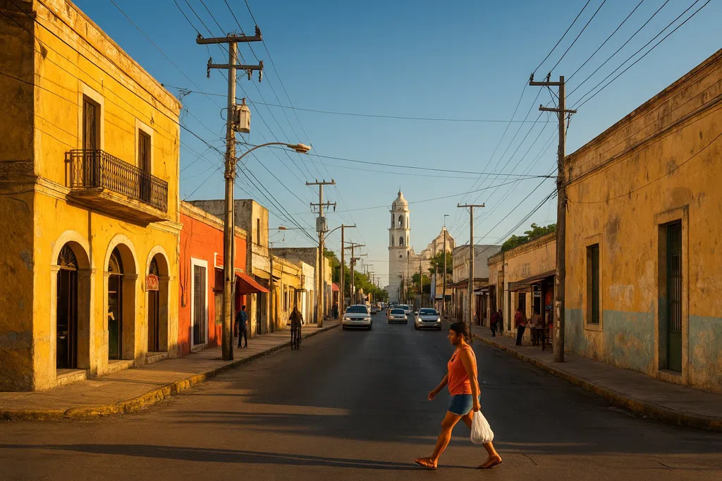 Establishing scene of Cancun