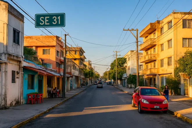 Atmosphere of SM 31 and nearby residential Centro, Cancun
