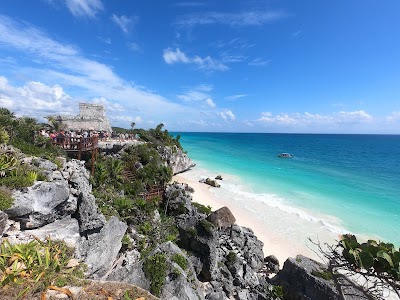 Tulum ruins and beach area